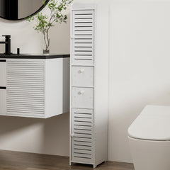 Artiss Bathroom Toilet Storage Cabinet Laundry Tallboy Cupboard Slim Corner - ozily