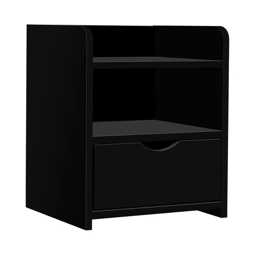 Artiss Bedside Table Drawer - Black - ozily