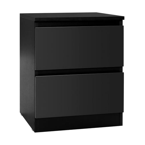 Artiss Bedside Tables Drawers Side Table Bedroom Furniture Nightstand Black Lamp - ozily