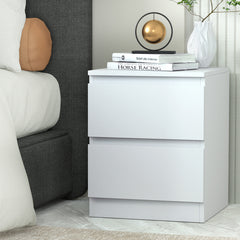 Artiss Bedside Table Cabinet Lamp Side Tables Drawers Nightstand Unit White - ozily