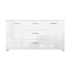 Artiss High Gloss Sideboard Storage Cabinet Cupboard - White - ozily