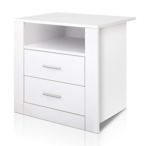 Artiss Bedside Tables Drawers Storage Cabinet Drawers Side Table White - ozily