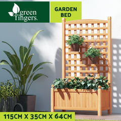 Greenfingers Garden Bed Raised Wooden Planter Box Vegetables 64x35x115cm - ozily