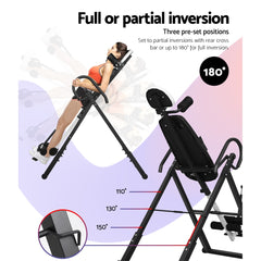 Everfit Inversion Table Gravity Exercise Inverter Back Stretcher Home Gym - ozily