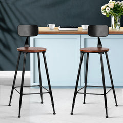 Artiss 4x Vintage Industrial Bar Stool Retro Barstools Dining Chairs Kitchen - ozily