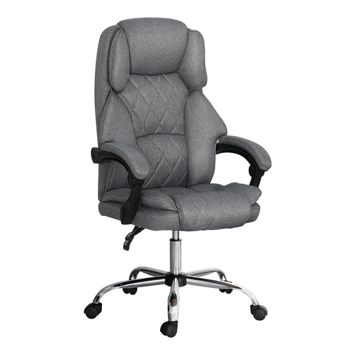 Artiss Executive Office Chair Fabric Recliner Grey - ozily