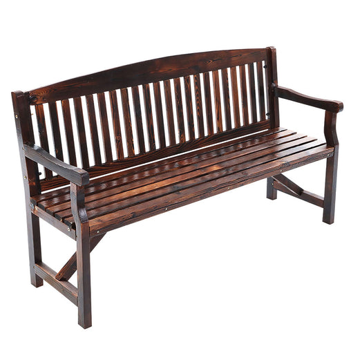 Gardeon Wooden Garden Bench Chair Natural Outdoor Furniture Décor Patio Deck 3 Seater - ozily