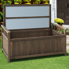 Gardeon Outdoor Storage Box Wooden Garden Bench Chest Toy Tool Sheds Furniture - ozily
