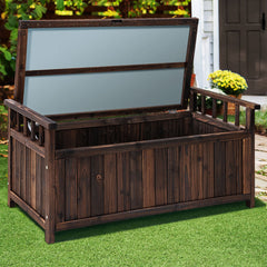 Gardeon Outdoor Storage Box Wooden Garden Bench Chest Toy Tool Sheds Furniture - ozily
