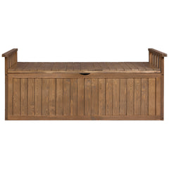 Gardeon Outdoor Storage Box Wooden Garden Bench 128.5cm Chest Tool Toy Sheds XL - ozily