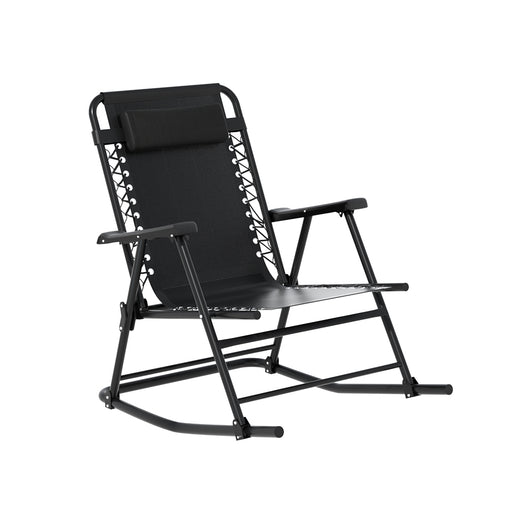 Gardeon Outdoor Rocking Chair Folding Reclining Recliner Patio Furniture Garden - ozily
