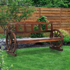 Gardeon Outdoor Garden Bench Wooden 3 Seater Wagon Chair Lounge Patio Furniture - ozily