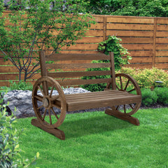 Gardeon Outdoor Garden Bench Wooden 2 Seat Wagon Chair Patio Furniture Teak - ozily