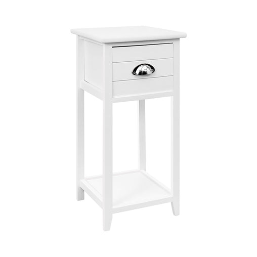 Artiss Bedside Table Nightstand Drawer Storage Cabinet Lamp Side Shelf White - ozily