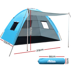 Weisshorn Camping Tent Beach Tents Hiking Sun Shade Shelter Fishing 2-4 Person - ozily