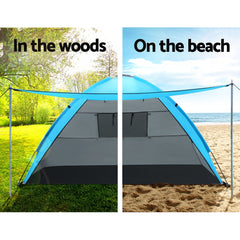 Weisshorn Camping Tent Beach Tents Hiking Sun Shade Shelter Fishing 2-4 Person - ozily