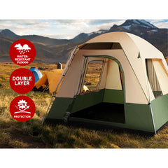 Weisshorn Family Camping Tent 4 Person Hiking Beach Tents - ozily