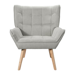 Artiss Armchair Lounge Chair Accent Chairs Sofa Linen Fabric Cushion Seat Grey - ozily