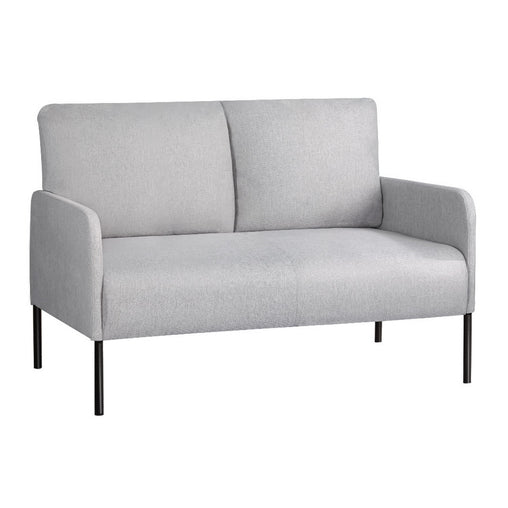 Artiss Armchair 2-Seater Sofa Accent Chair Loveseat Grey Linen Fabric Metal Leg - ozily