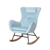 Artiss Rocking Chair Velvet Armchair Feeding Chair Blue