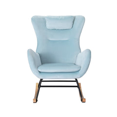 Artiss Rocking Chair Velvet Armchair Feeding Chair Blue - ozily