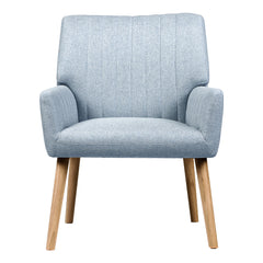 Artiss Armchair Fabric Blue Grey Sebastini - ozily