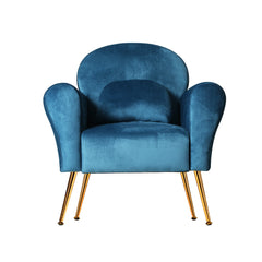 Artiss Armchair Lounge Chair Accent Chairs Armchairs Sofa Navy Velvet Cushion - ozily