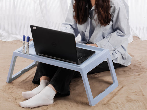 Multifunction Laptop Bed Desk with foldable legs for Home Office (Blue) - ozily