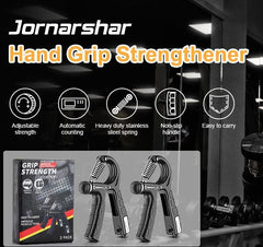 2 Pack Adjustable Hand Grip Strengthener for Hand Grip Strength and Wrist Rehabilitation (Resistance 5-60 kg) - ozily