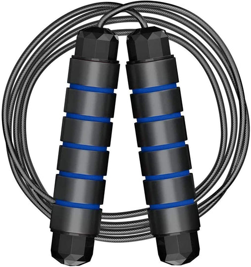LT Skipping Rope Tangle-Free with Ball Bearings Rapid Speed Jump Rope Cable Ideal for Fitness Gym (Black) - ozily