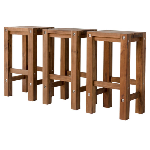Set of 3 natural bar stools - ozily