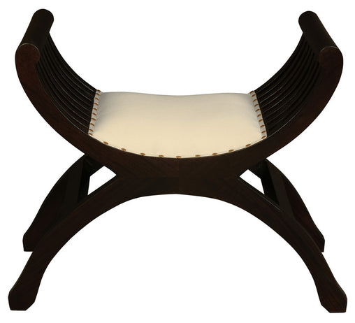 Single Seater Upholstered Stool (Chocolate) - ozily