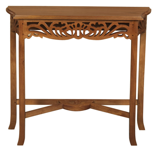 Sierra Carved Sofa Table (Light Pecan) - ozily