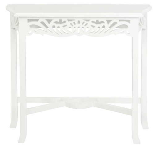 Sierra Carved Sofa Table (White) - ozily