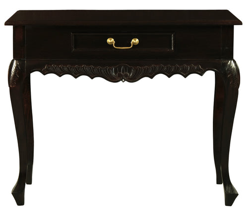 Sierra Carved 1 Drawer Sofa Table (Chocolate) - ozily