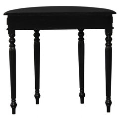 Turn Leg Half Round Sofa Table (Black) - ozily