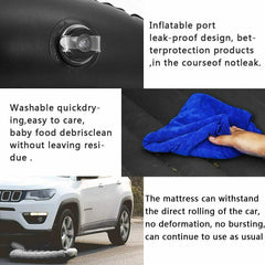 Inflatable Car Back Seat Mattress Portable Camping Travel Air Bed - ozily