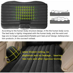 Inflatable Car Back Seat Mattress Portable Camping Travel Air Bed - ozily