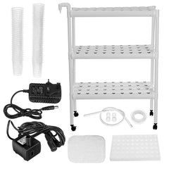 108 Plant Sites Hydroponic Grow Tool Kit Vegetable Garden Hydroponic Grow System With Wheels - ozily