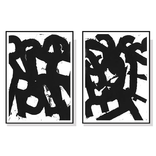60cmx90cm Rock N Roll 2 Sets Black Frame Canvas Wall Art - ozily
