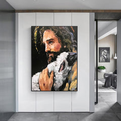 70cmx100cm Back In His Arms Black Frame Canvas Wall Art - ozily
