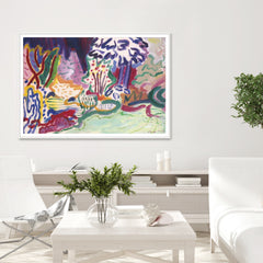 60cmx90cm Late Summer White Frame Canvas Wall Art - ozily
