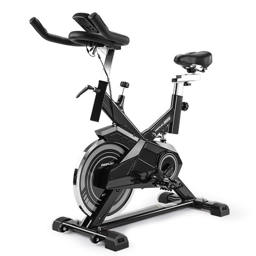 PROFLEX Spin Bike - Flywheel Commercial Gym Exercise Home Workout Grey - ozily