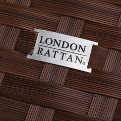LONDON RATTAN Ottoman Outdoor Wicker Furniture Garden Sofa Lounge Foot Stool - ozily