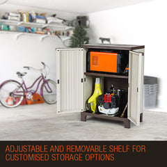 PLANTCRAFT Outdoor Storage Cabinet Lockable Cupboard Shed Carport Garage - ozily