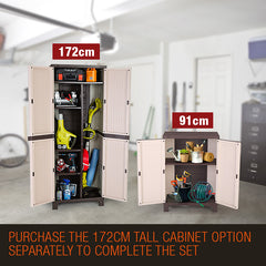 PlantCraft Outdoor Storage Cabinet Waterproof Cupboard Garage Backyard Tool Shed - ozily