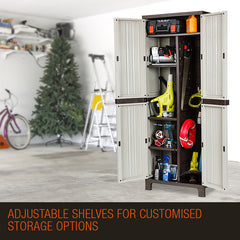 PLANTCRAFT Lockable Outdoor Storage Cabinet - Cupboard Garage Carport Shed - ozily