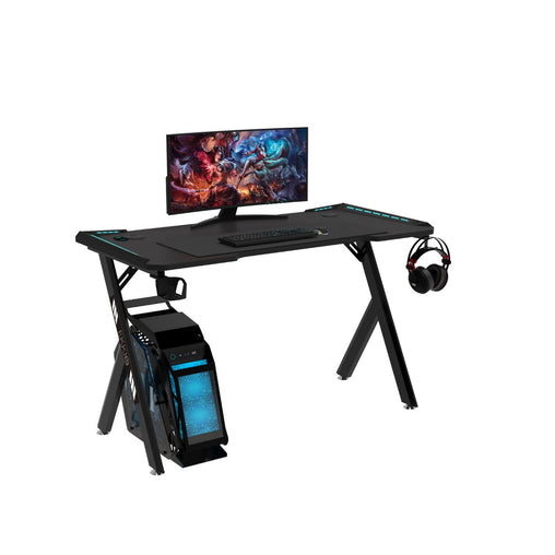 EKKIO RGB Gaming Desk Y Shape Black 120cm EK-GD-101-AL - ozily
