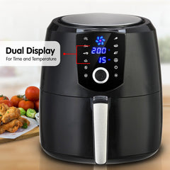 Pronti 7.2l Electric Air Fryer - 1800w Healthy Cooker For Oil-free Low-fat Cooking Kitchen Bench-top Oven Oil Free Low Fat - Black - ozily