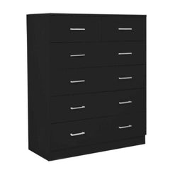 Sarantino Tallboy Dresser 6 Chest Of Drawers Table Cabinet Bedroom Storage Black - ozily